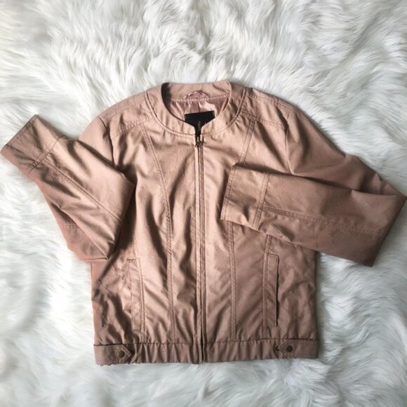 Jack BB Dakota Lenon Quilted Moto Jacket Blush L - Picture 4 of 10